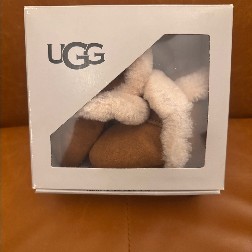 UGG Men's Tan and Cream Slippers